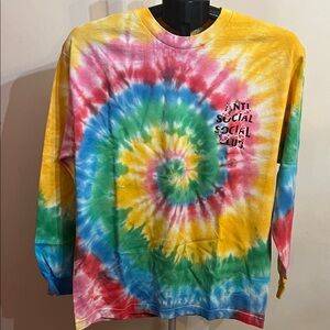 NWOT Anti Social Social Club Kkoch Wifi Tie Dye Long-Sleeve